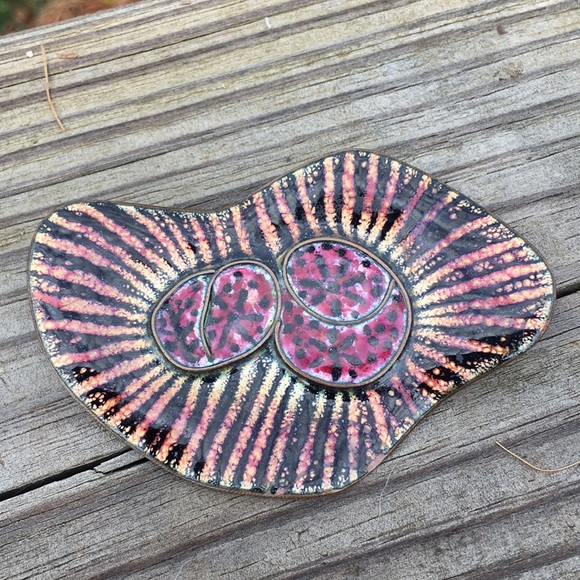 Modernist enameled brooch - Picture 6 of 7